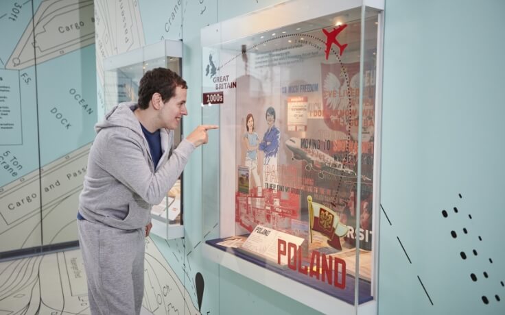 Man looking at exhibit
